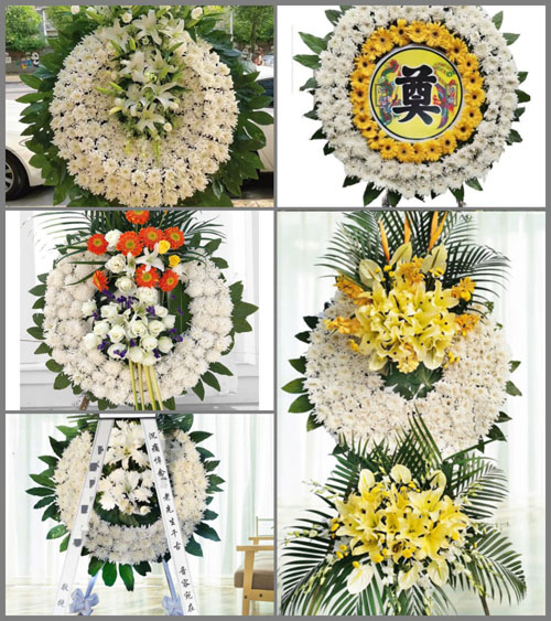 湖北黄冈市黄梅县大河镇李埂村花圈速递